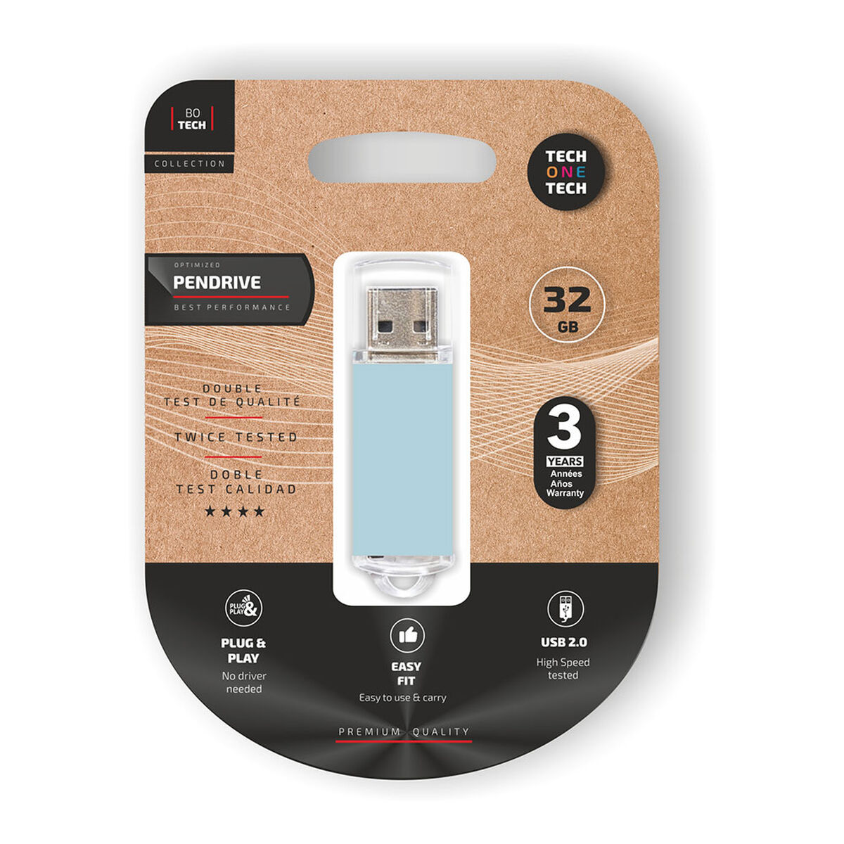 Memorie USB Tech One Tech TEC3010-32 Albastru 32 GB