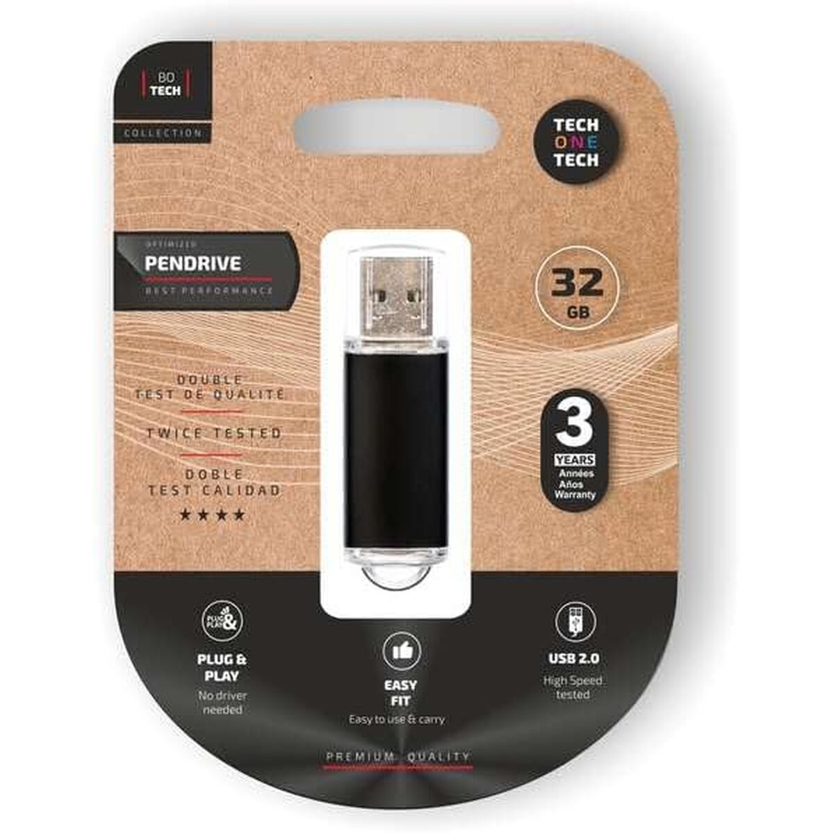Memorie USB Tech One Tech TEC3008-32 Negru 32 GB