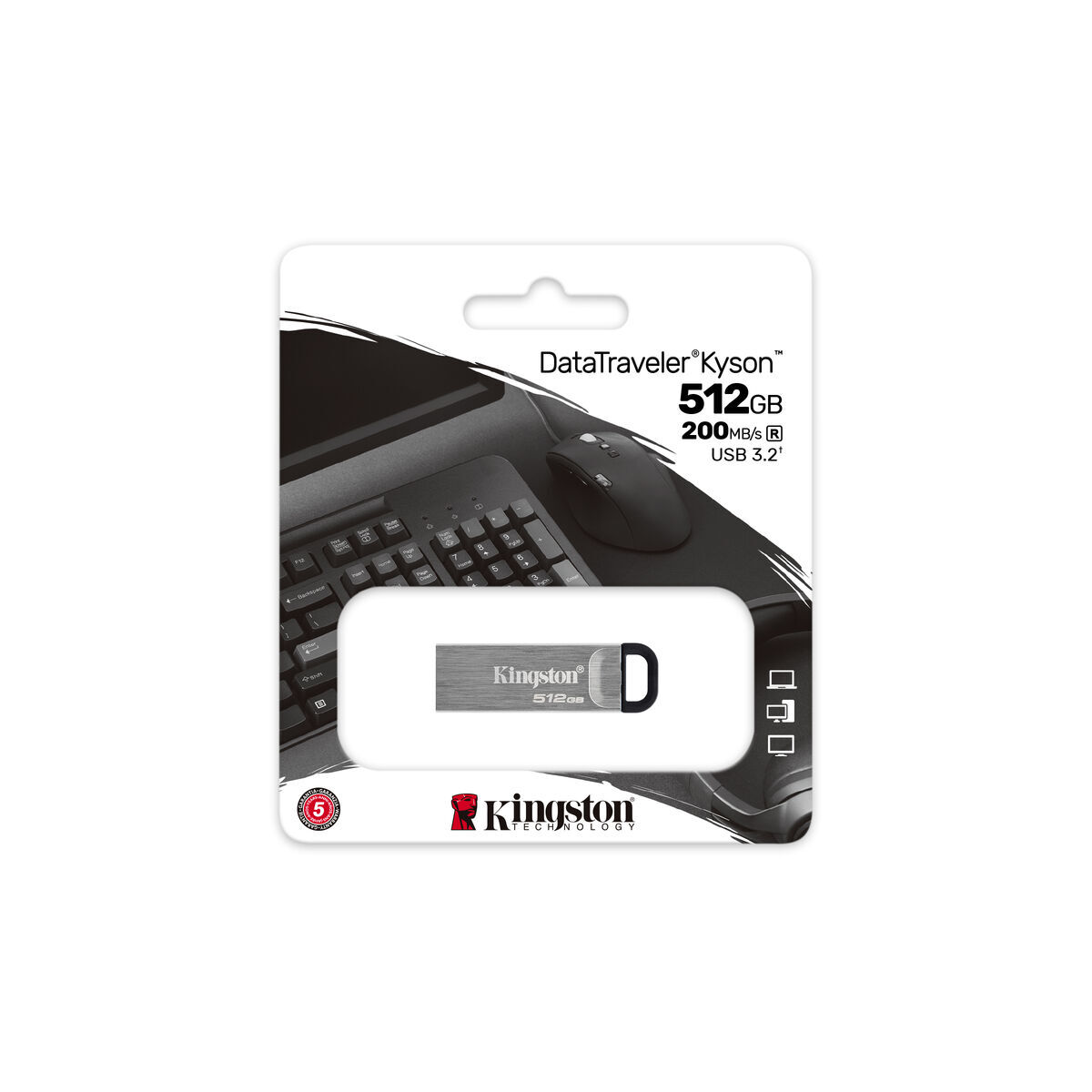 Memorie USB Kingston DataTraveler Kyson Argintiu 512 GB