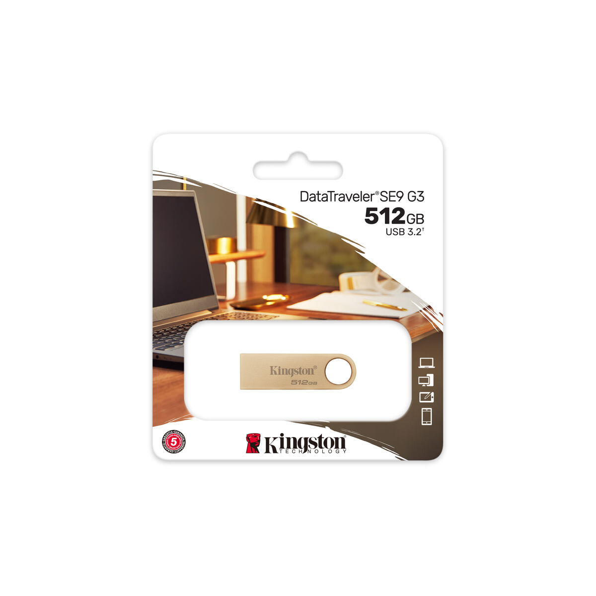 Memorie USB Kingston DTSE9G3/512GB Auriu* 512 GB