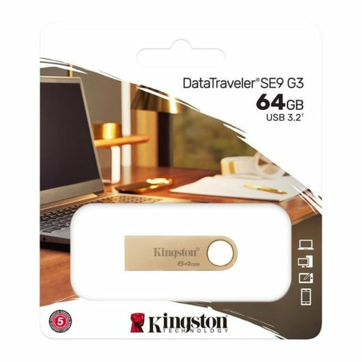 Memorie USB Kingston SE9 G3 Auriu* 64 GB