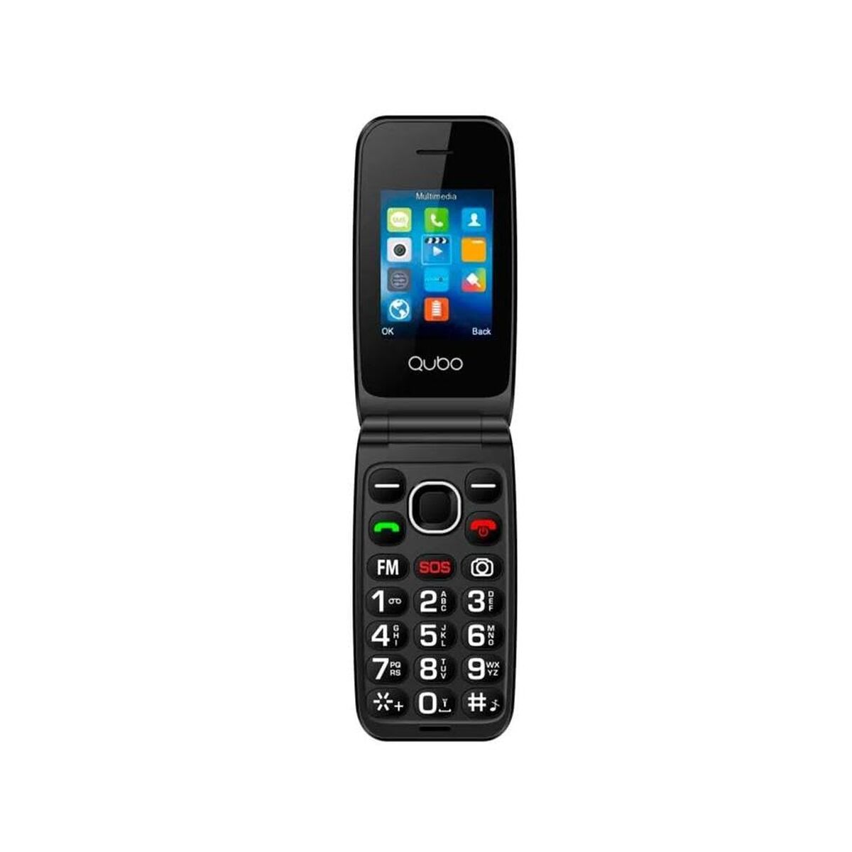 Telefon Mobil pentru Persoane Vârstnice Qubo P-210NW 4G Single Core 128 GB Negru
