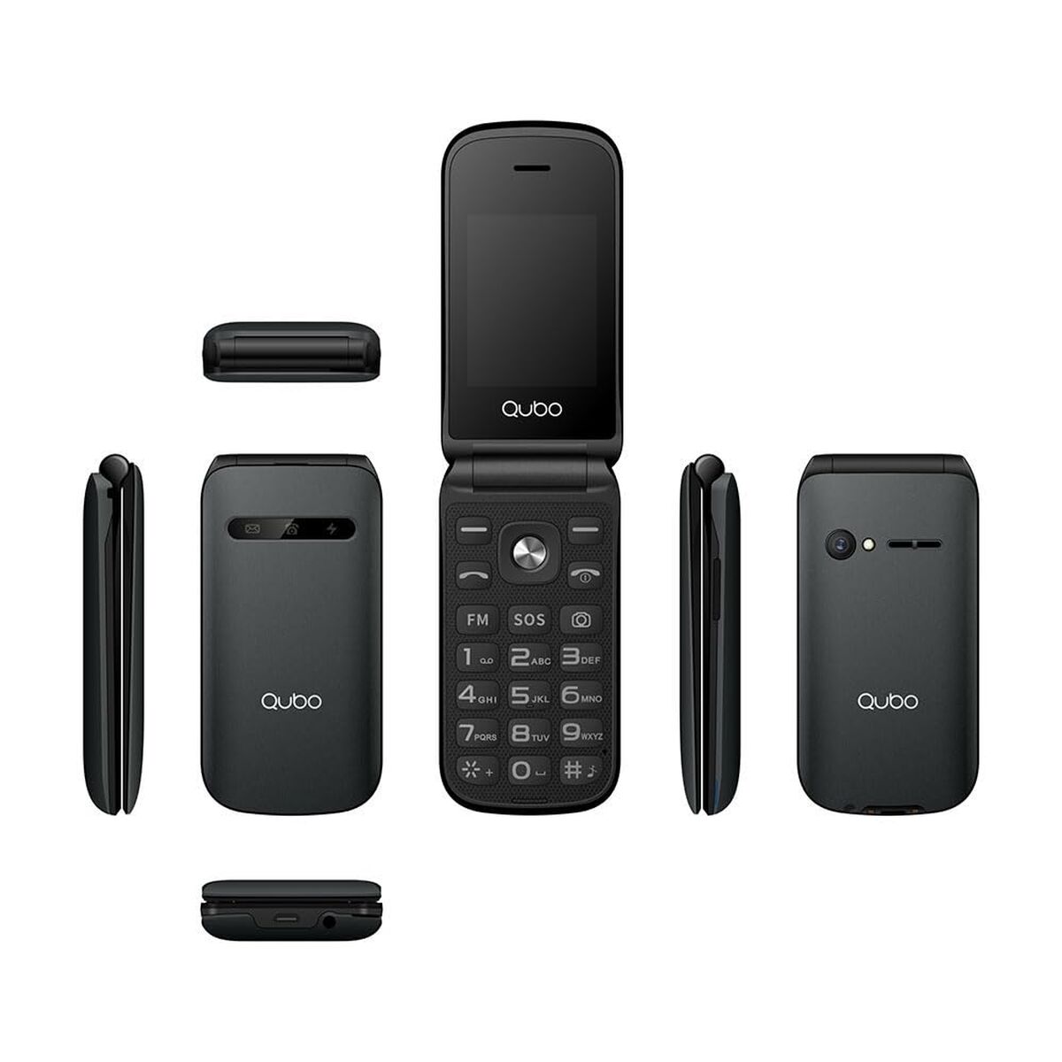 Telefon Mobil pentru Persoane Vârstnice Qubo X-209 4G 2.4" 32 MB Negru