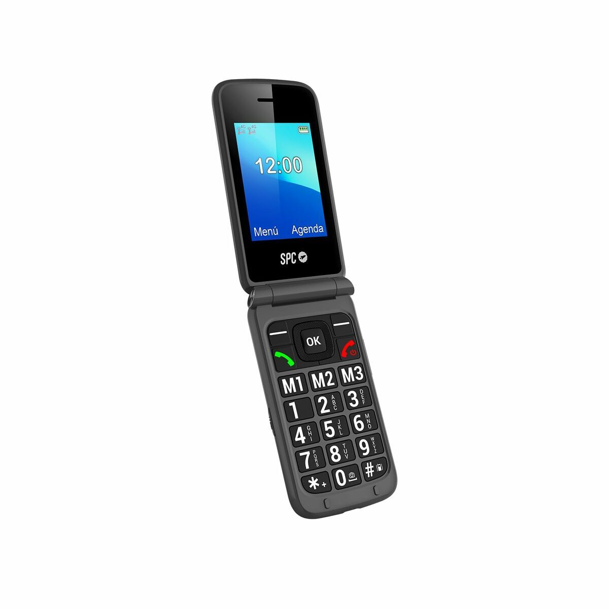 Telefon Mobil pentru Persoane Vârstnice SPC Stella 3 Negru Gri 128 GB 128 MB 2.4"