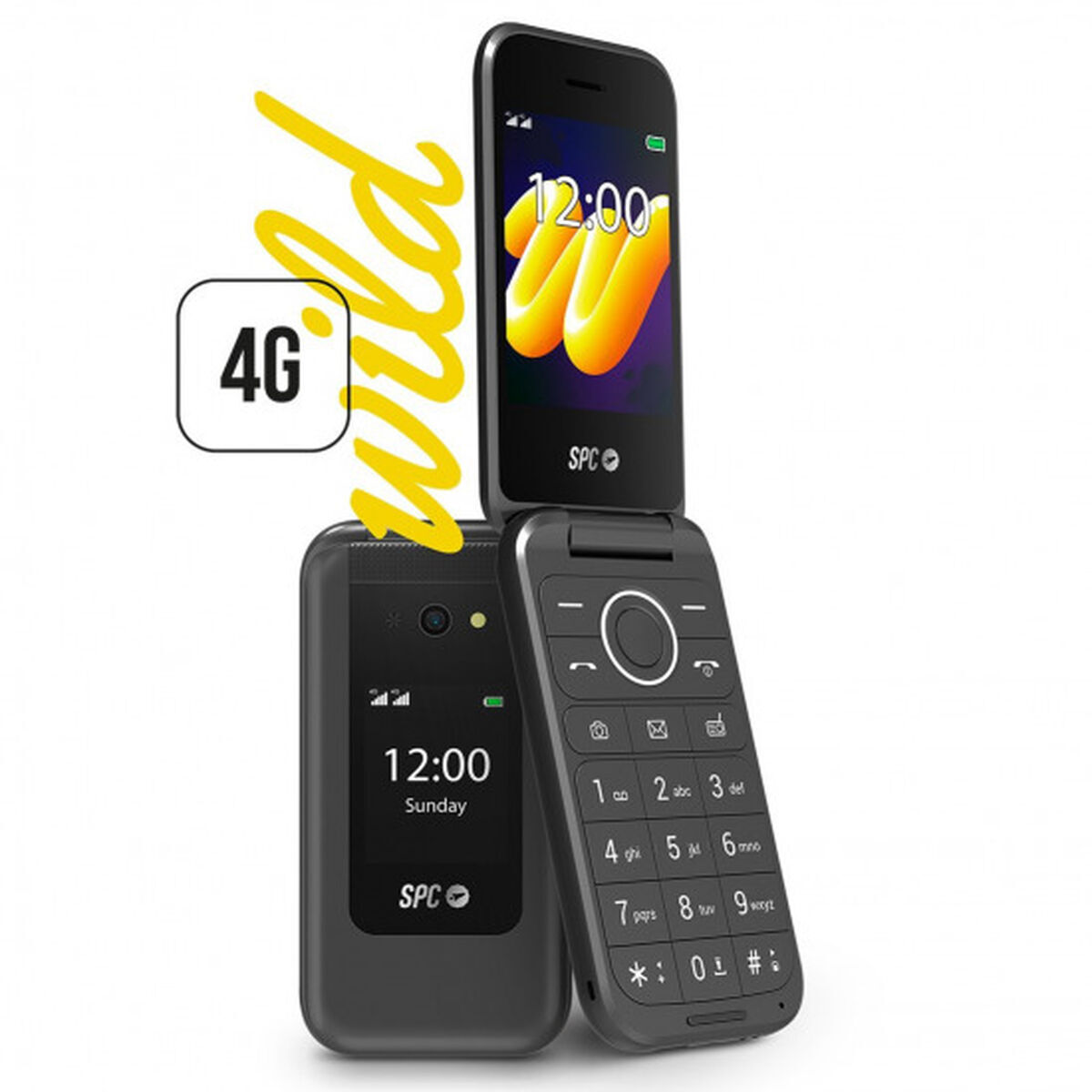 Telefon Mobil pentru Persoane Vârstnice SPC 2336N Wild 4G 2,8" 128 GB RAM Negru