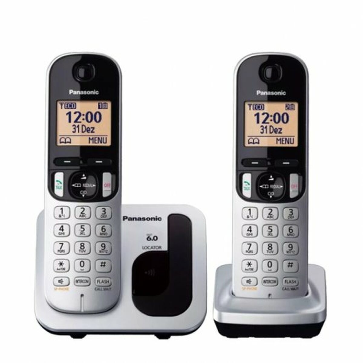 Telefon fără Fir Panasonic KX-TGC212 Chihlimbar Argintiu Metalizat