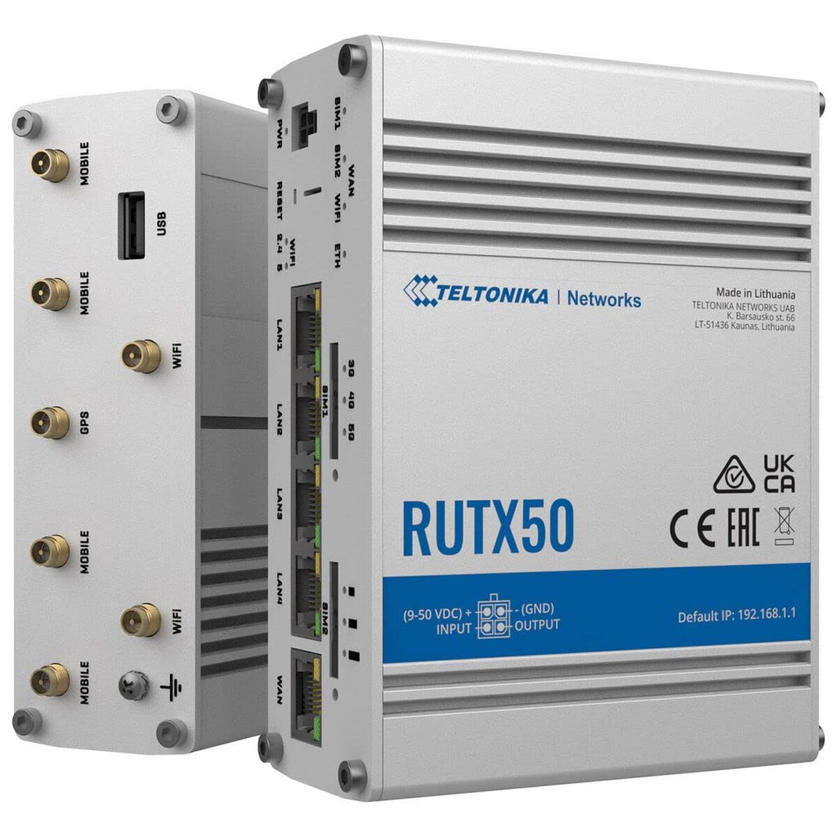 Router Teltonika RUTX50 Negru Oțel USB USB 2.0 RJ45 Ethernet LAN Wi-Fi 5 GHz