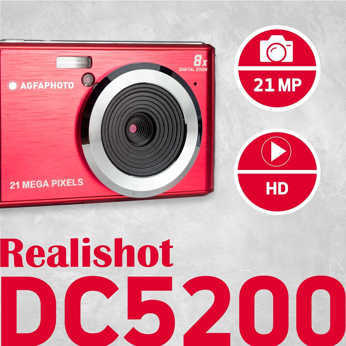 Cameră Digitală Agfa DC5200 Roșu 21 MP 2.4"