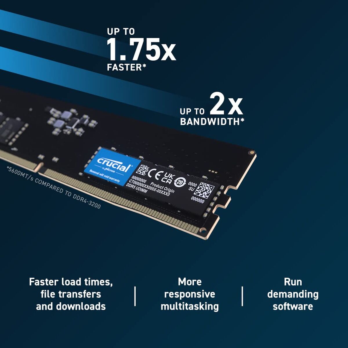 Memorie RAM Crucial CT16G56C46U5 16 GB DDR5 SDRAM DDR5 5600 MHz