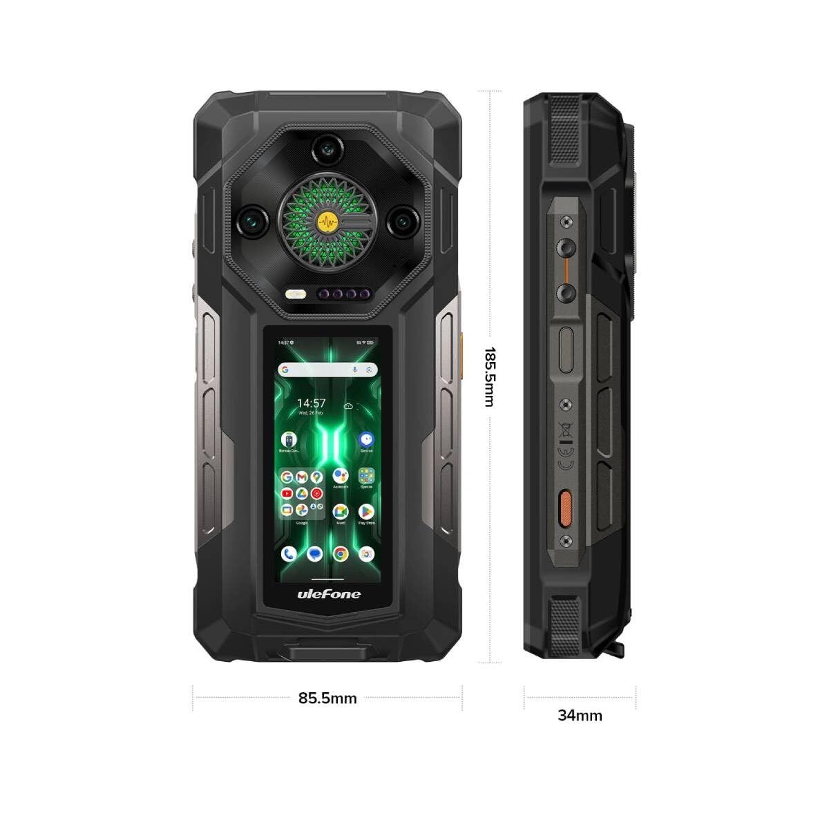 Smartphone Ulefone ARMOR 33 PRO 16 GB RAM 512 GB Negru
