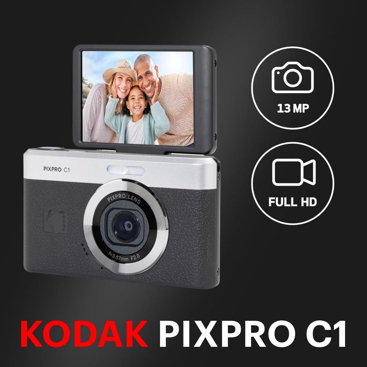 Cameră Digitală Kodak PIXPRO C1 BK Negru