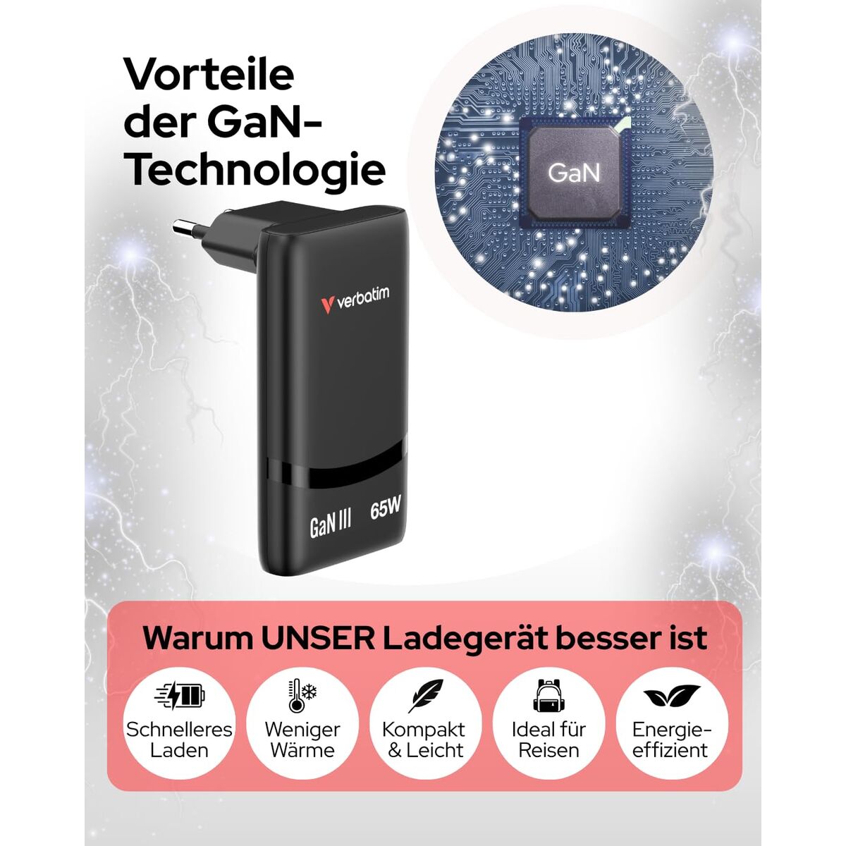 Cablu USB Verbatim 32354 Negru 65 W