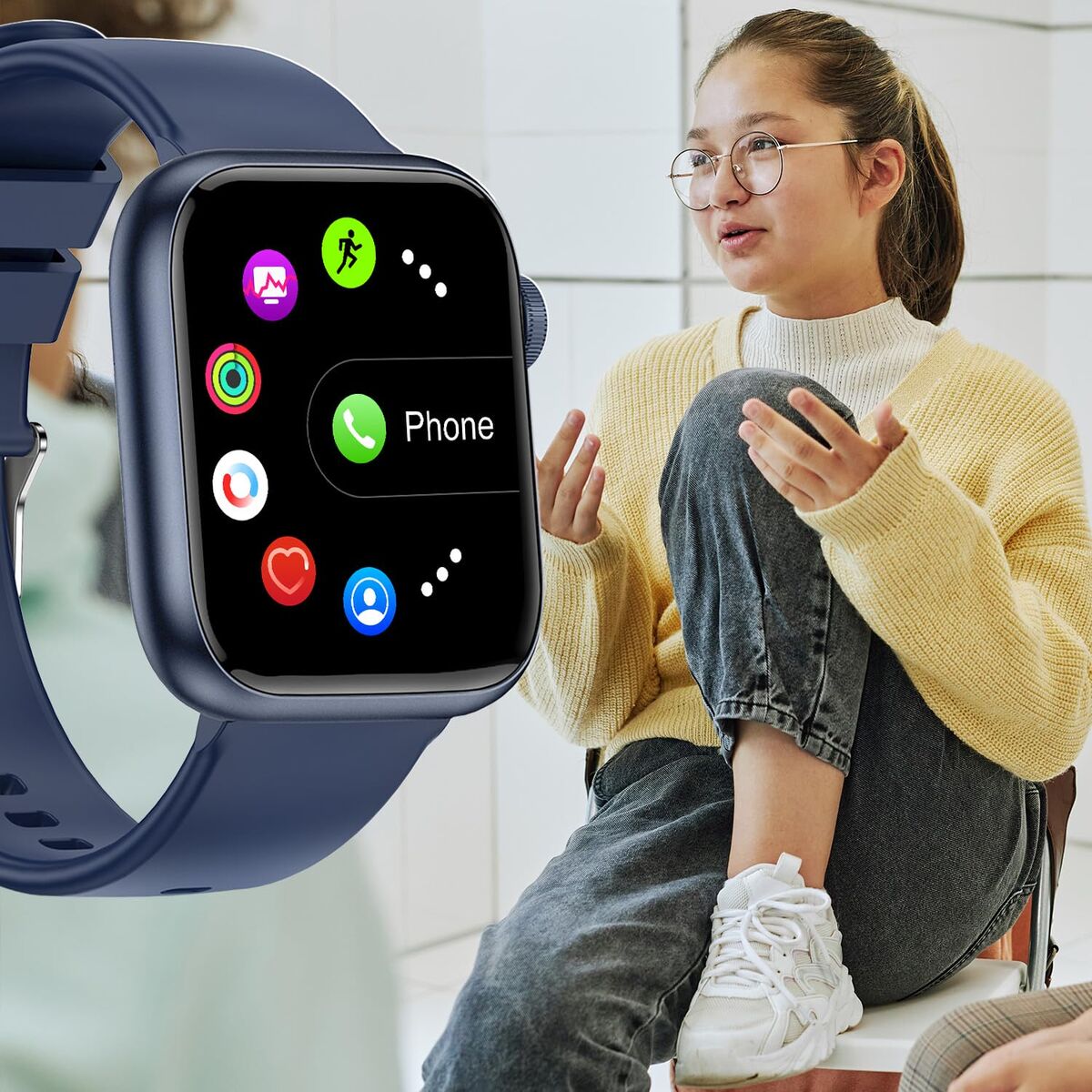 Smartwatch Forever IGo Watch 3 JW-500 Albastru 1,83"