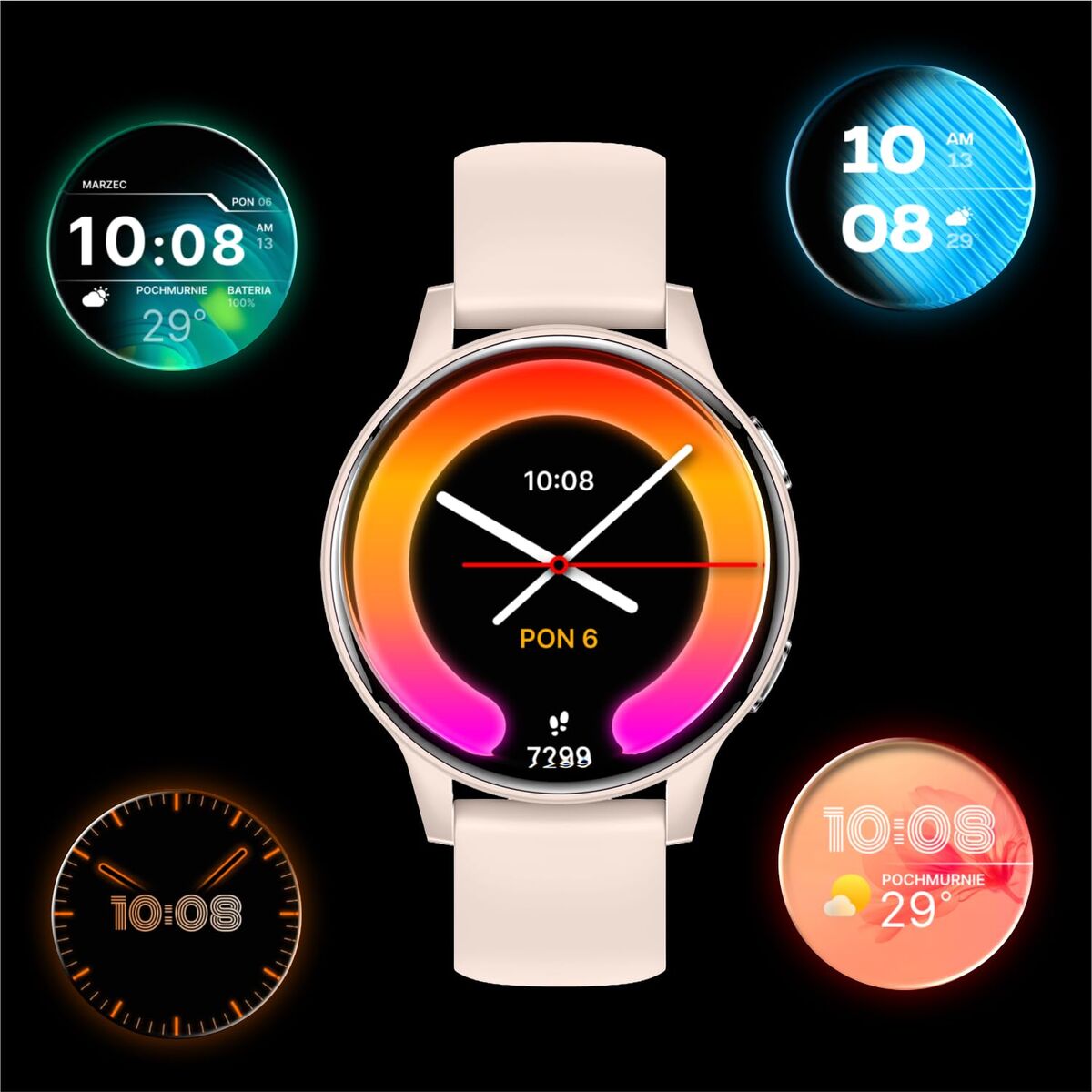 Smartwatch Forever GSM192507 Roz 1,28"