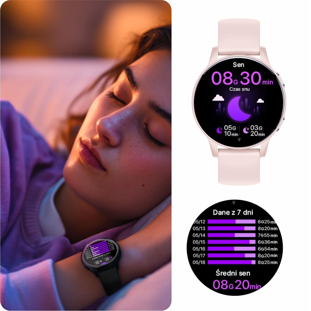 Smartwatch Forever GSM192507 Roz 1,28"