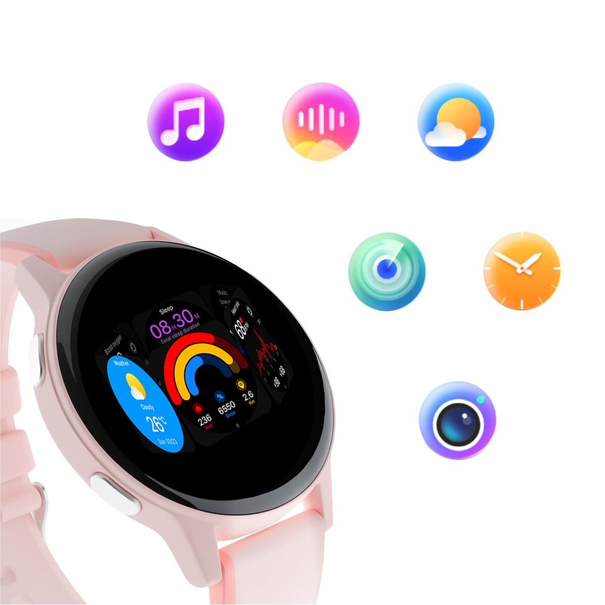 Smartwatch Forever GSM192507 Roz 1,28"