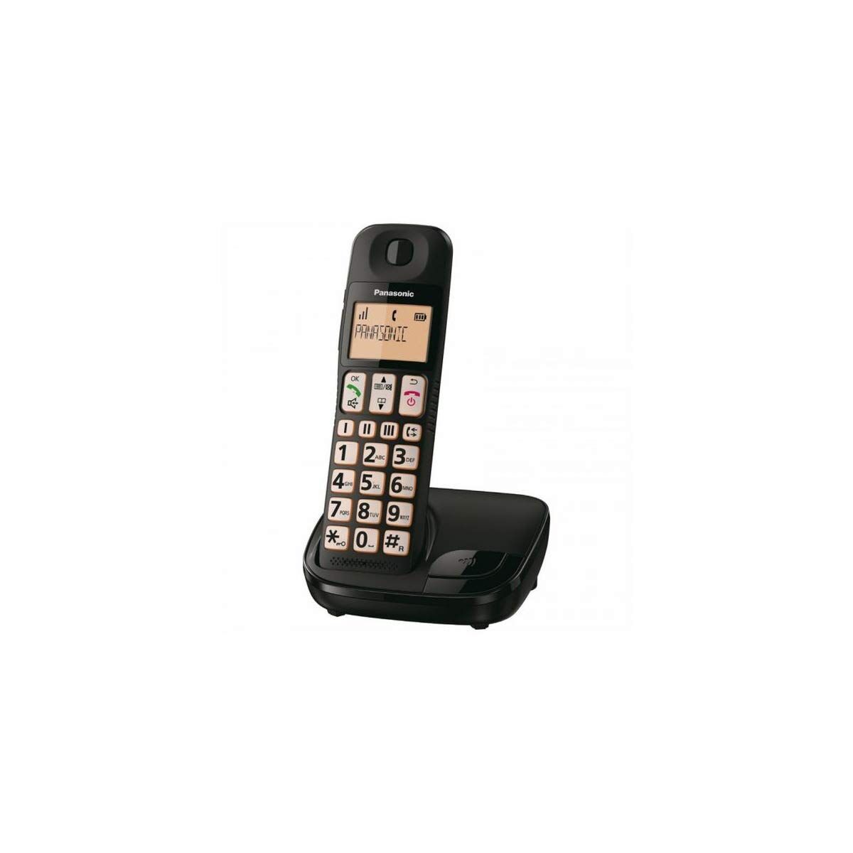 Telefon fără Fir Panasonic KX-TGE310SPB Negru Chihlimbar