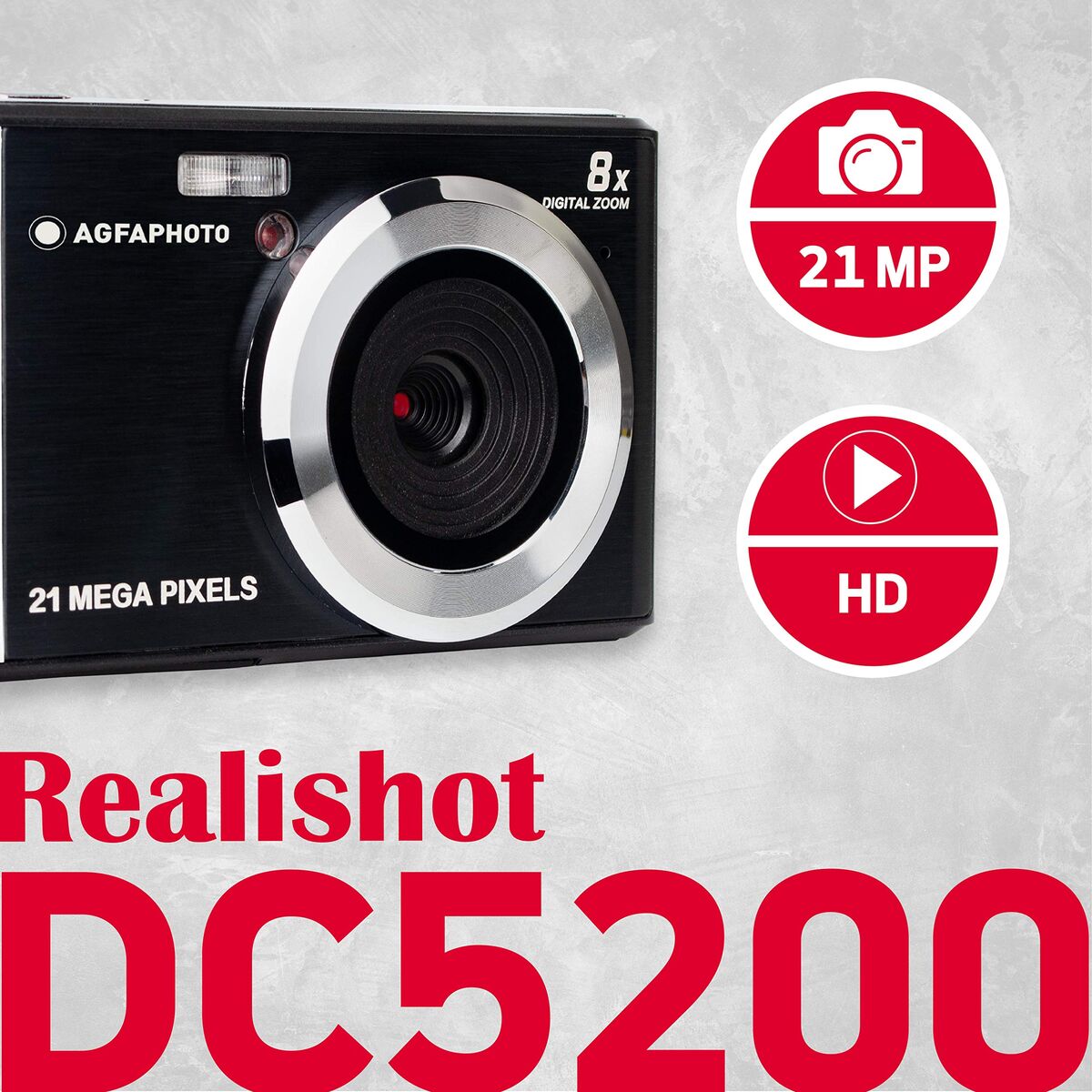 Cameră Digitală Agfa DC5200-BK Negru 21 MP 2.4"