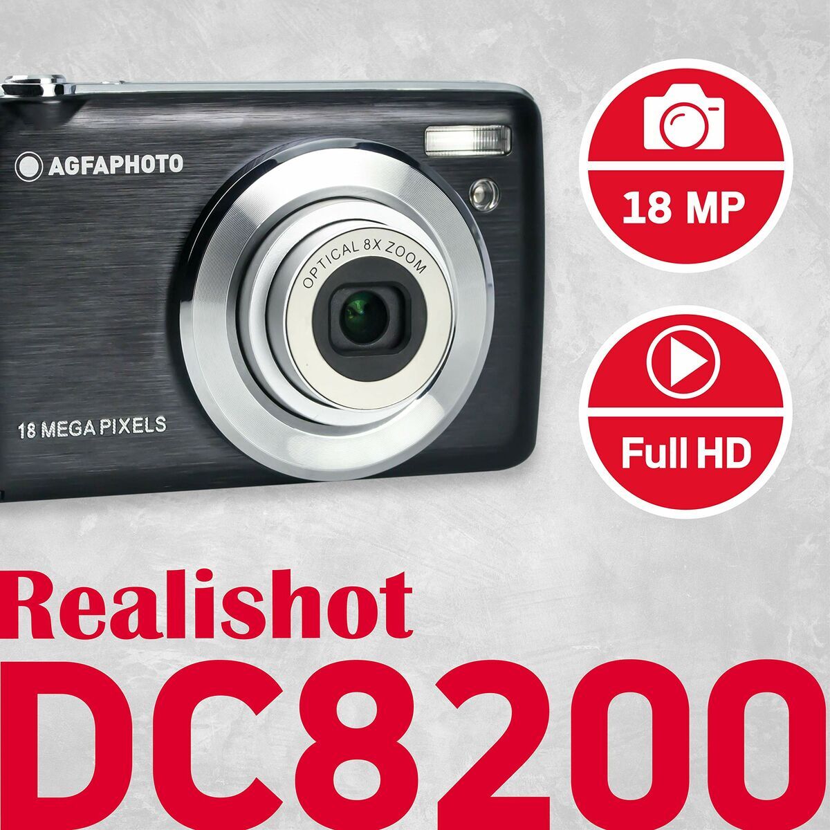 Aparat foto digital pentru copii DC8200 BLACK Negru