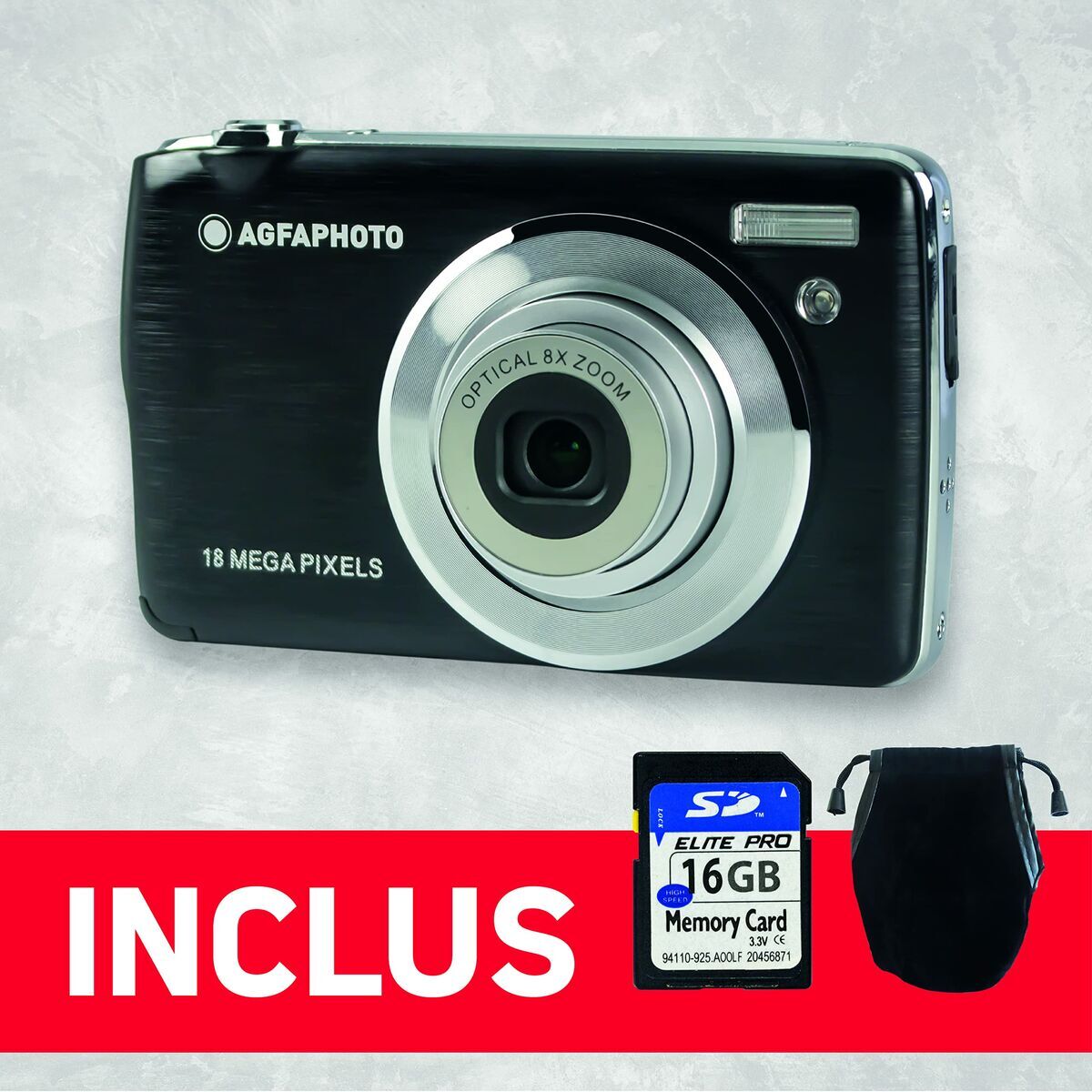 Aparat foto digital pentru copii DC8200 BLACK Negru