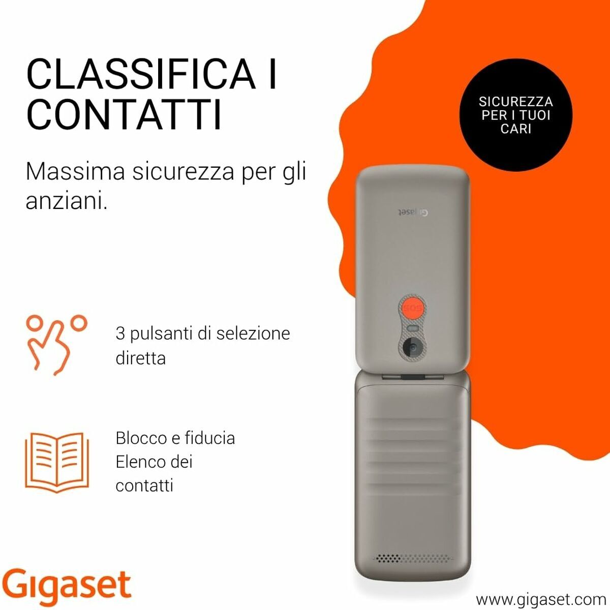 Smartphone Gigaset GL595 Gri 2,8"