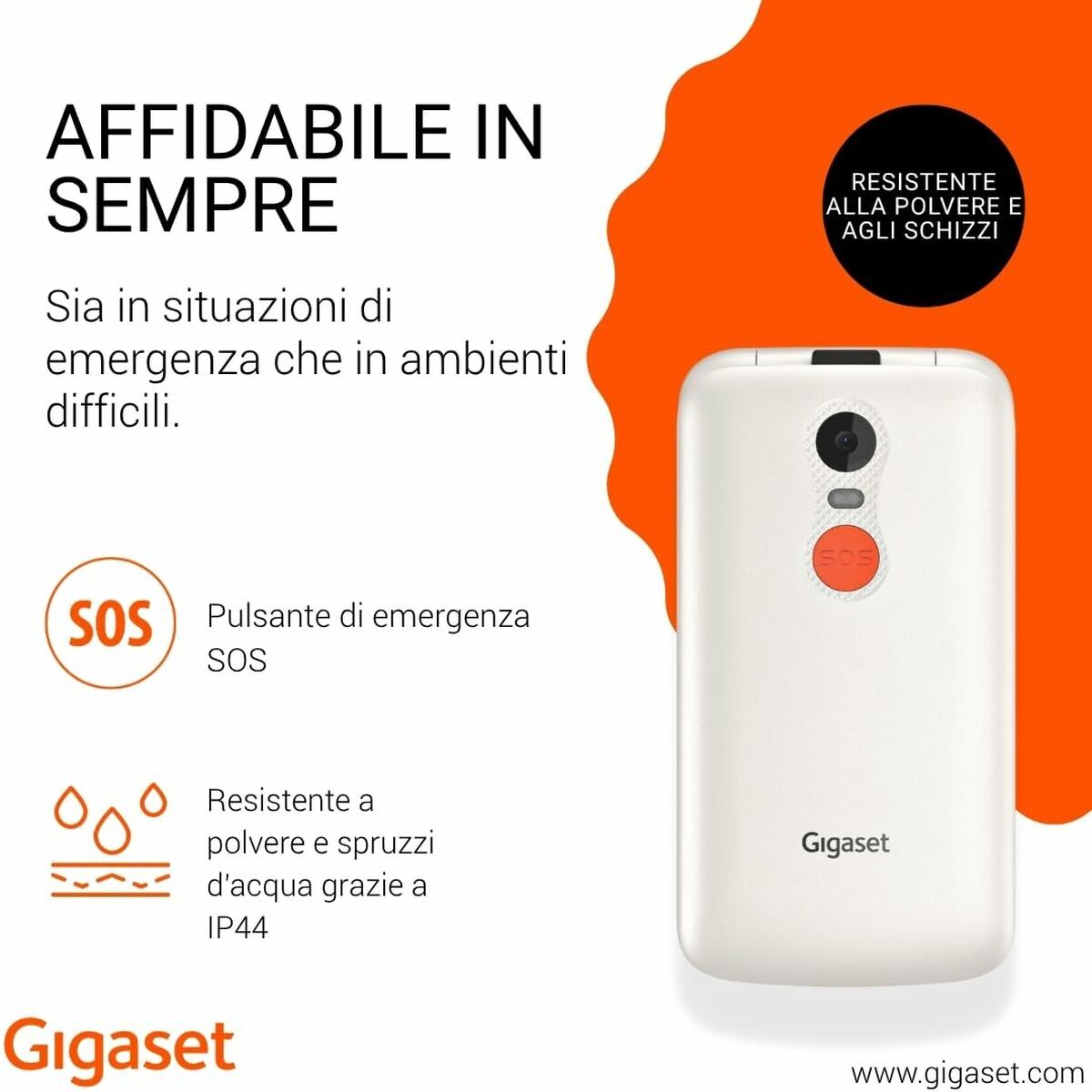 Smartphone Gigaset GL595 Alb 2,8"