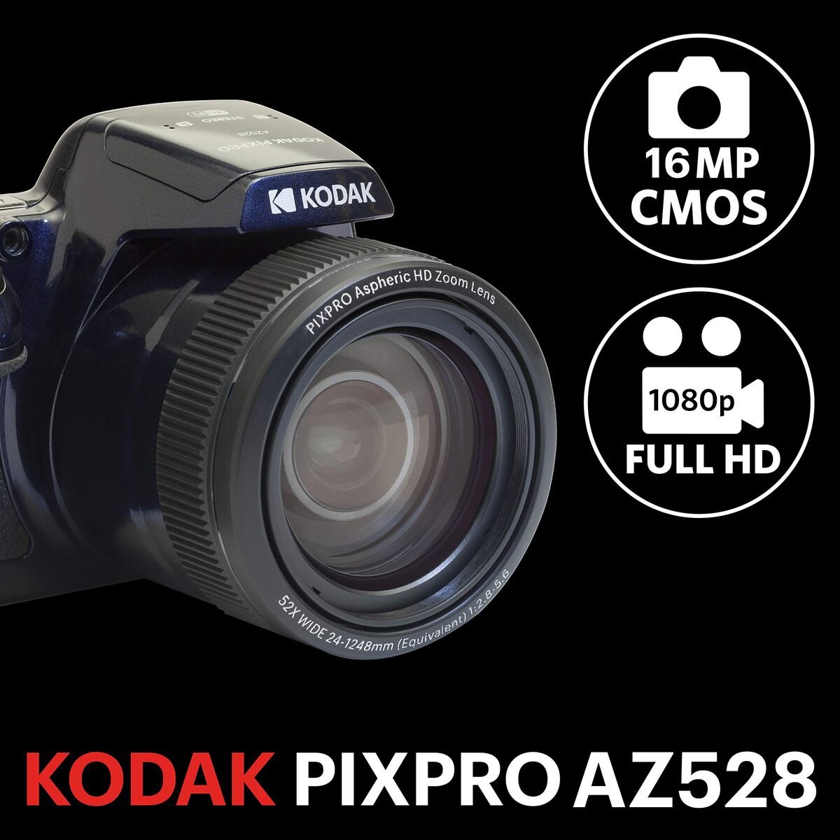 Cameră Digitală Kodak AZ528 Albastru Midnight Blue 20 Mp