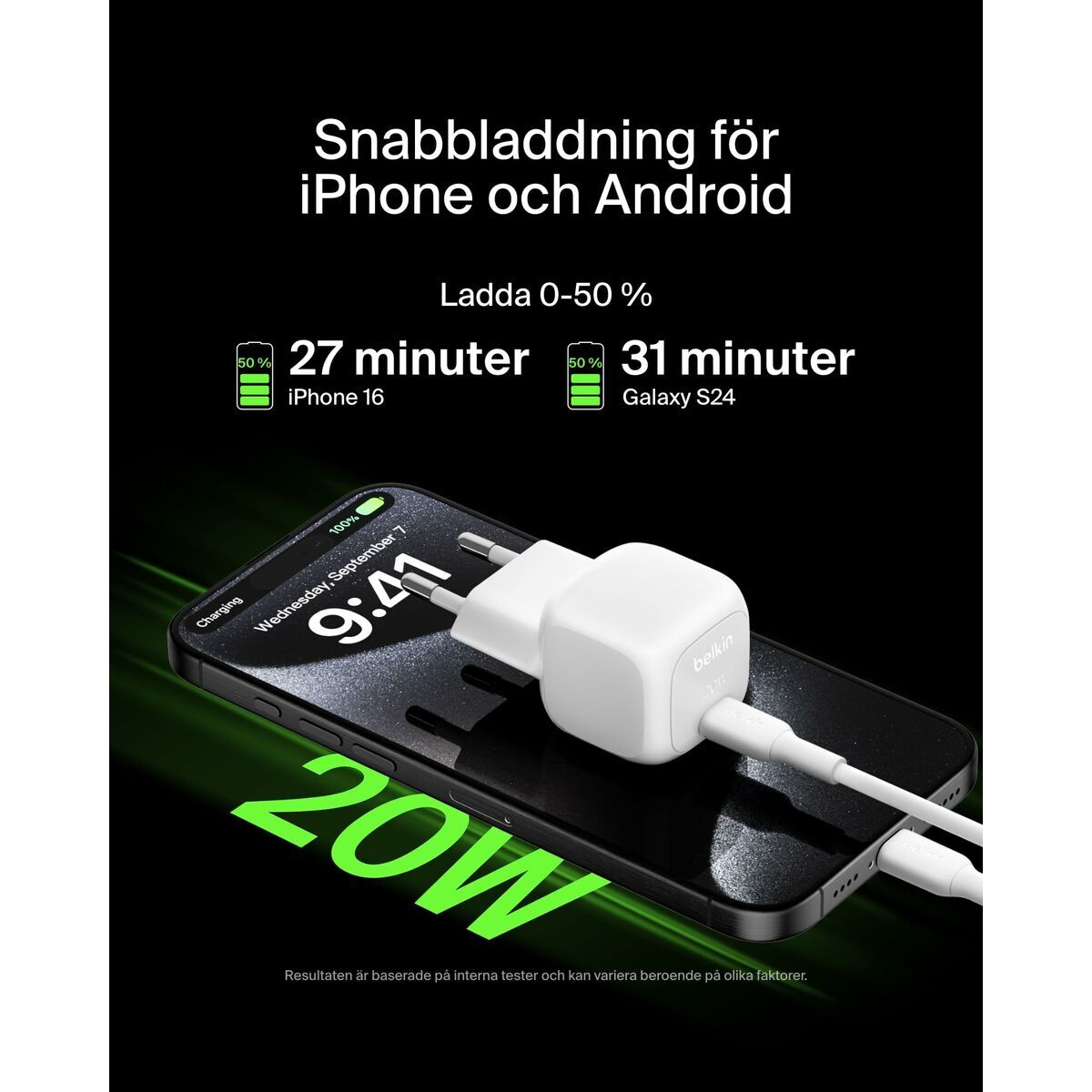 Cablu Lightning Belkin WCA009KQ1MWH-B6 Alb