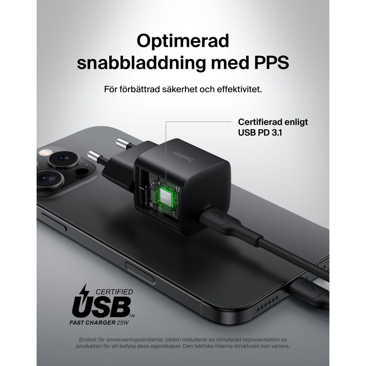 Cablu USB la Lightning Belkin WCA012KQBK Negru