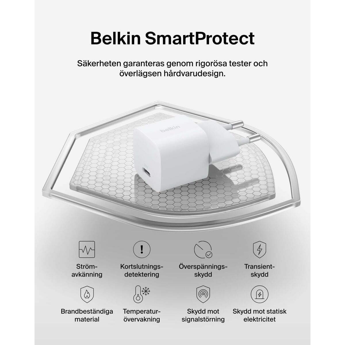 Cablu USB la Lightning Belkin WCA012KQWH Alb