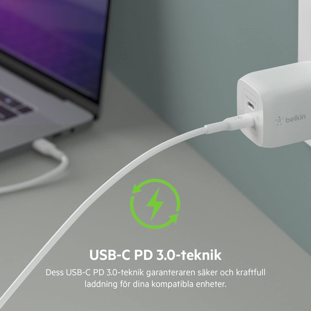 Încărcător de Perete Belkin WCH013VF2MWH-B6 Alb 65 W