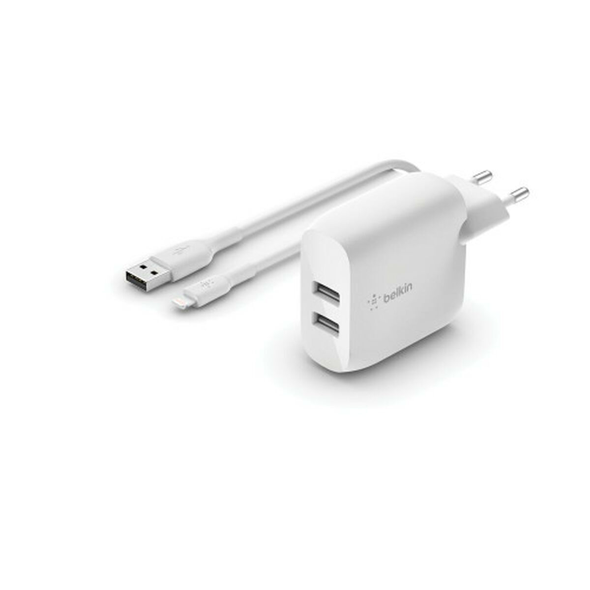 Încărcător de Perete + Cablu Lightning MFI Belkin WCD001VF1MWH Alb Multicolor