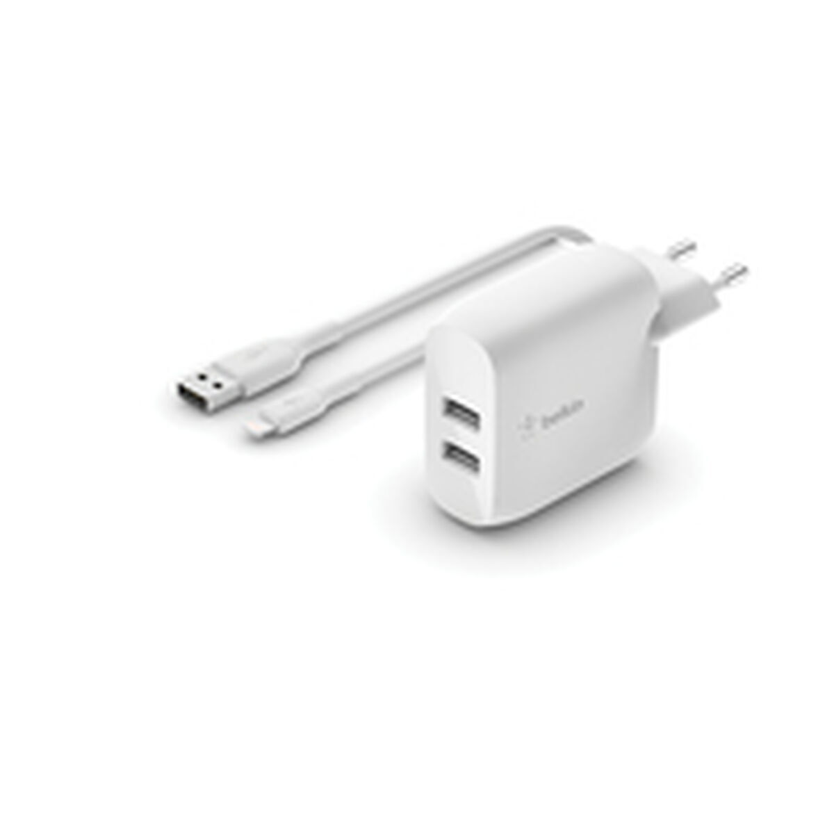 Încărcător de Perete + Cablu Lightning MFI Belkin WCD001VF1MWH Alb Multicolor