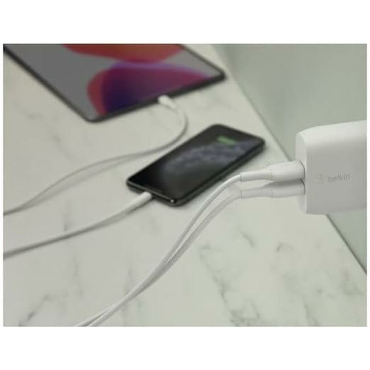 Încărcător de Perete + Cablu Lightning MFI Belkin WCD001VF1MWH Alb Multicolor