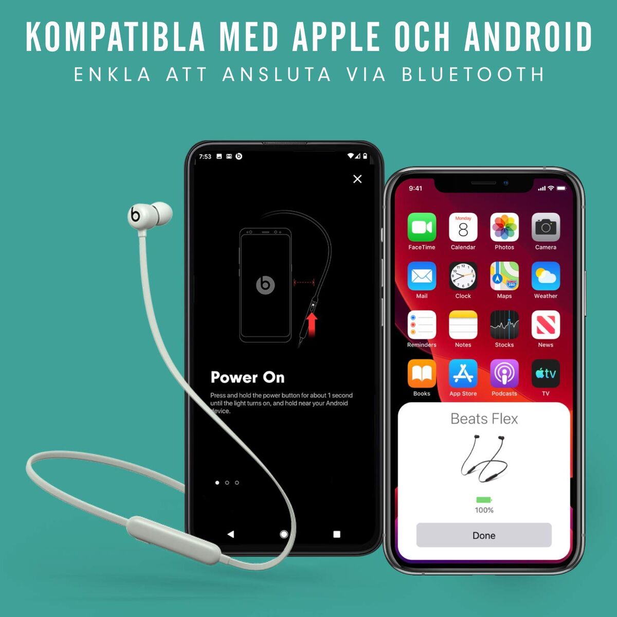 Căști Apple Flex Gri