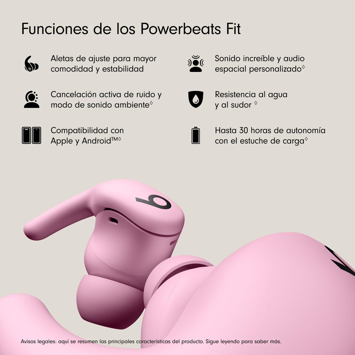 Căști cu Microfon Apple ME2L4ZM/A Roz