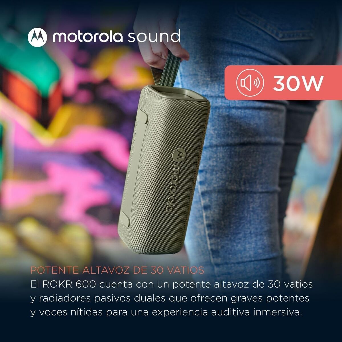 Difuzor Bluetooth Portabil Motorola ROKR 600 30 W Verde