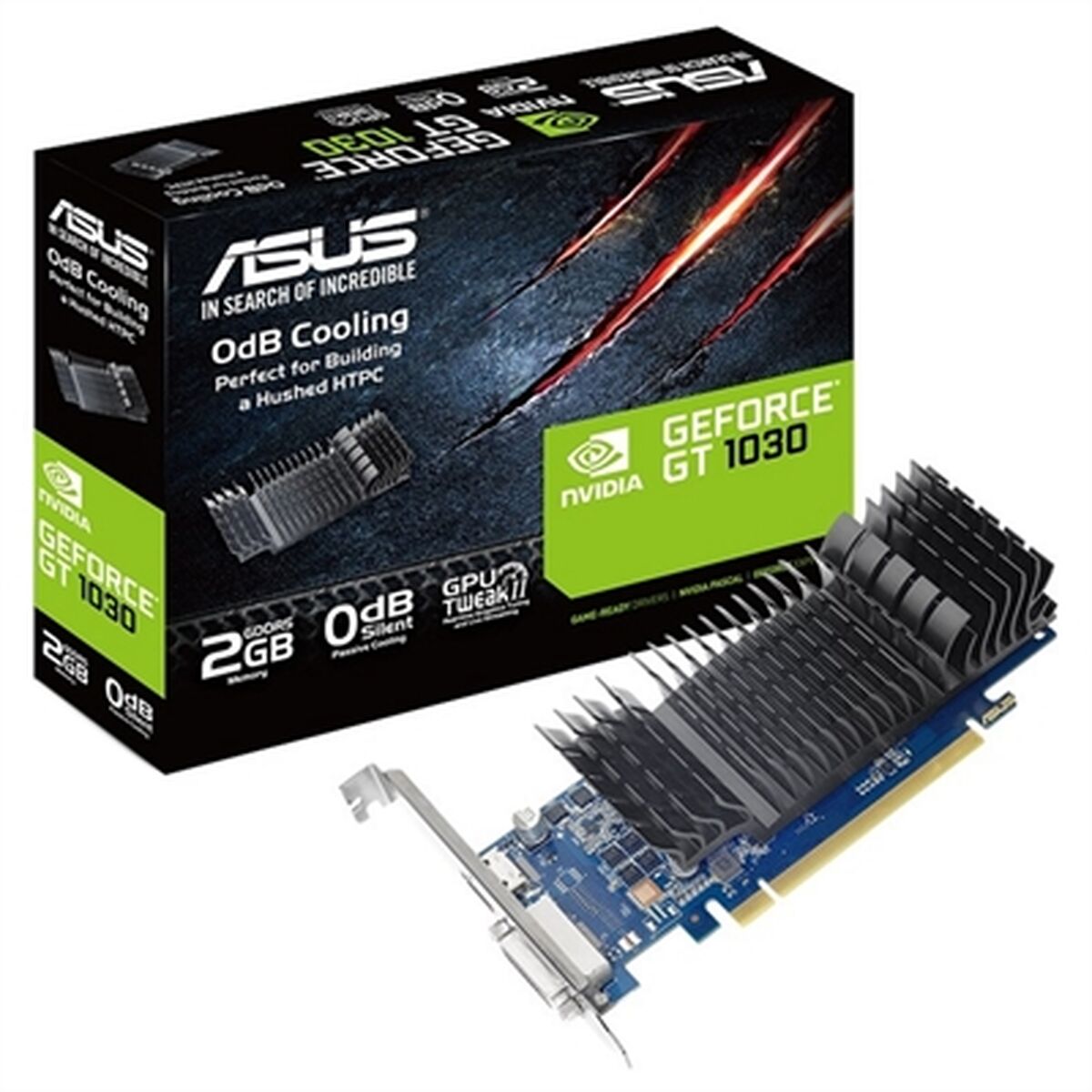 Placă Grafică Asus GT1030-SL-2G-BRK NVIDIA GeForce GT 1030 DDR5 SDRAM