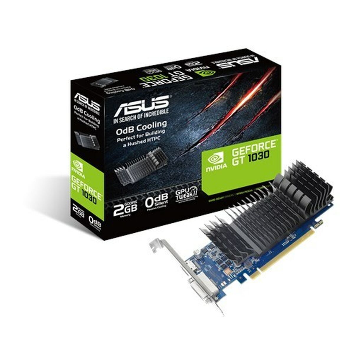 Placă Grafică Asus GT1030-SL-2G-BRK NVIDIA GeForce GT 1030 DDR5 SDRAM
