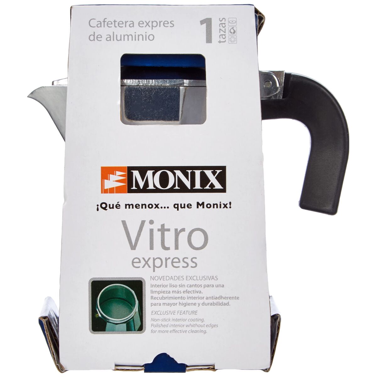 Cafetieră Italiană Monix Braisogona_M620001 Argintiu 1 Ceașcă