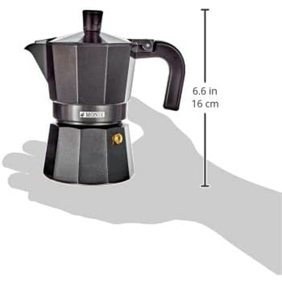 Cafetieră Italiană Monix Braisogona_M640003 Negru