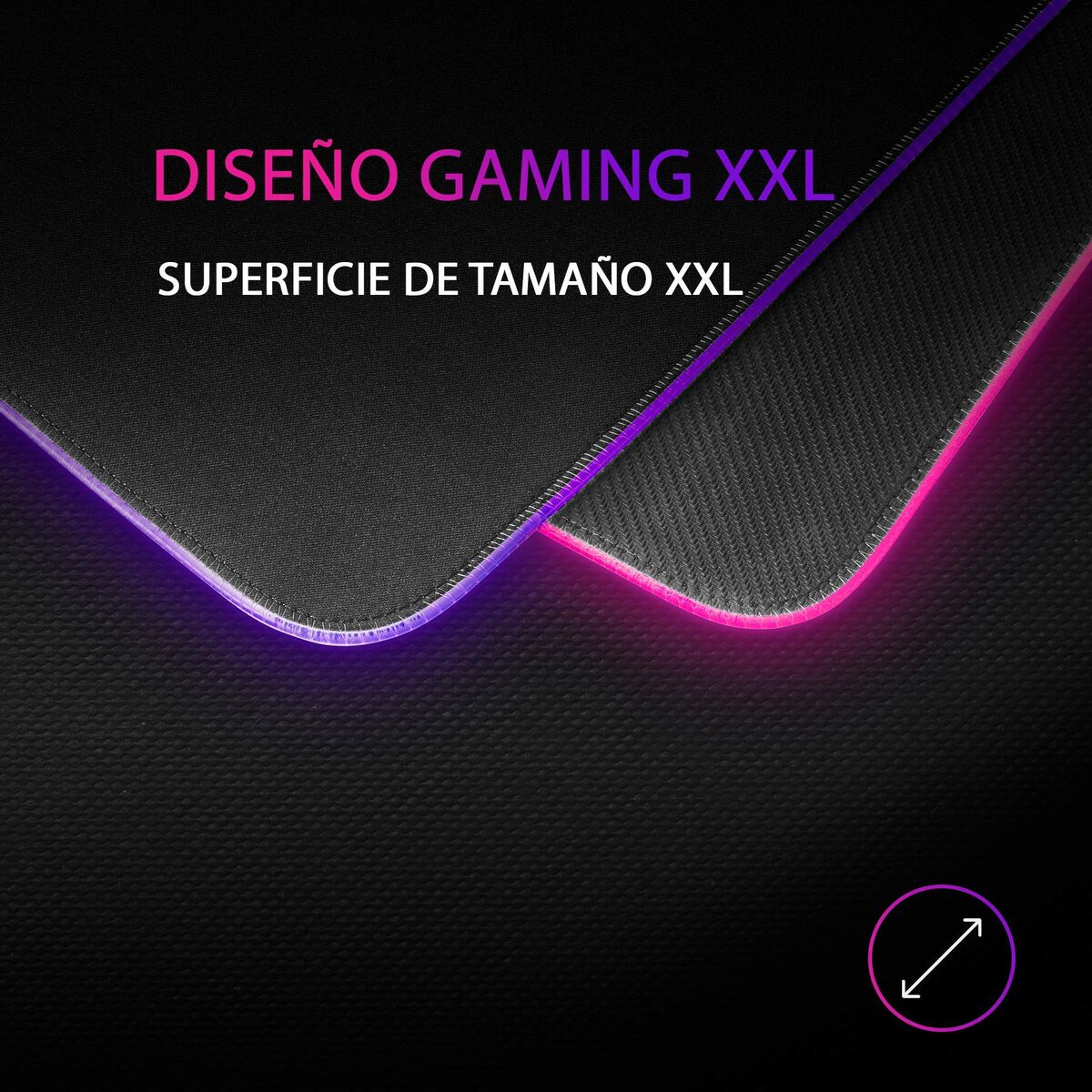 Covoraș Gaming cu Iluminat LED Mars Gaming MMPRGB2 Negru