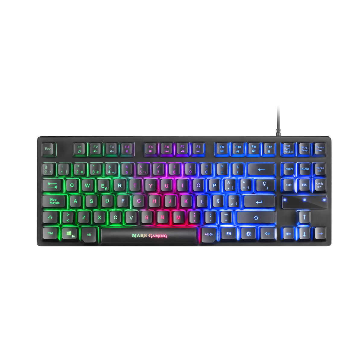 Tastatură și Mouse Gaming Mars Gaming MCPTKLES Negru Qwerty Spaniolă