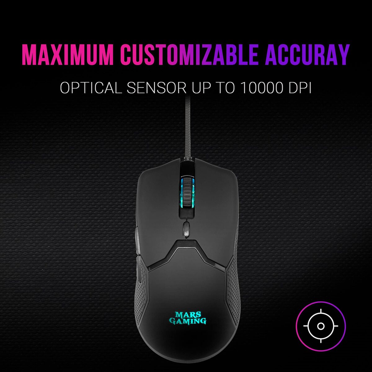 Tastatură și Mouse Gaming Mars Gaming MCPXBES Negru Qwerty Spaniolă