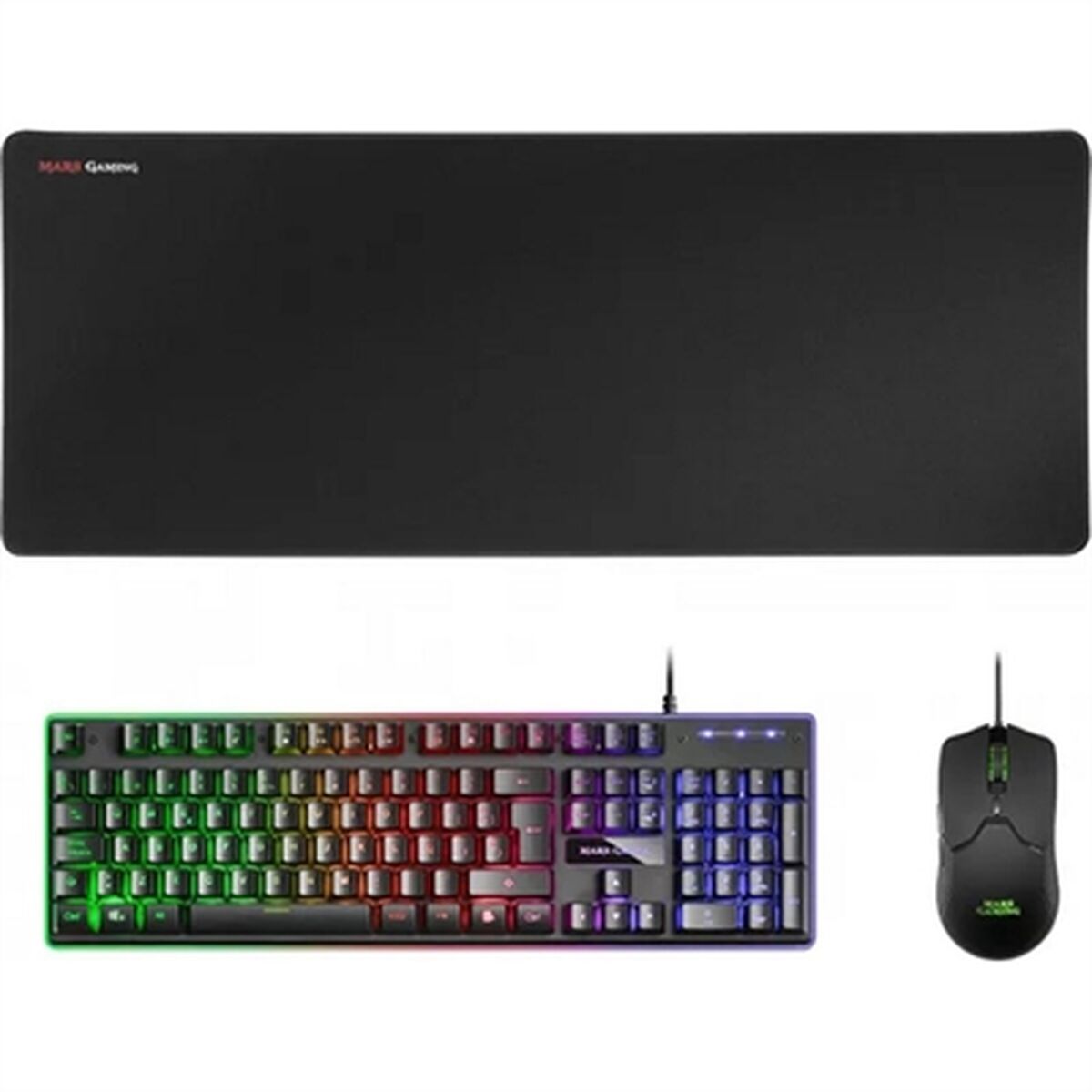 Tastatură și Mouse Gaming Mars Gaming MCPXBES Negru Qwerty Spaniolă