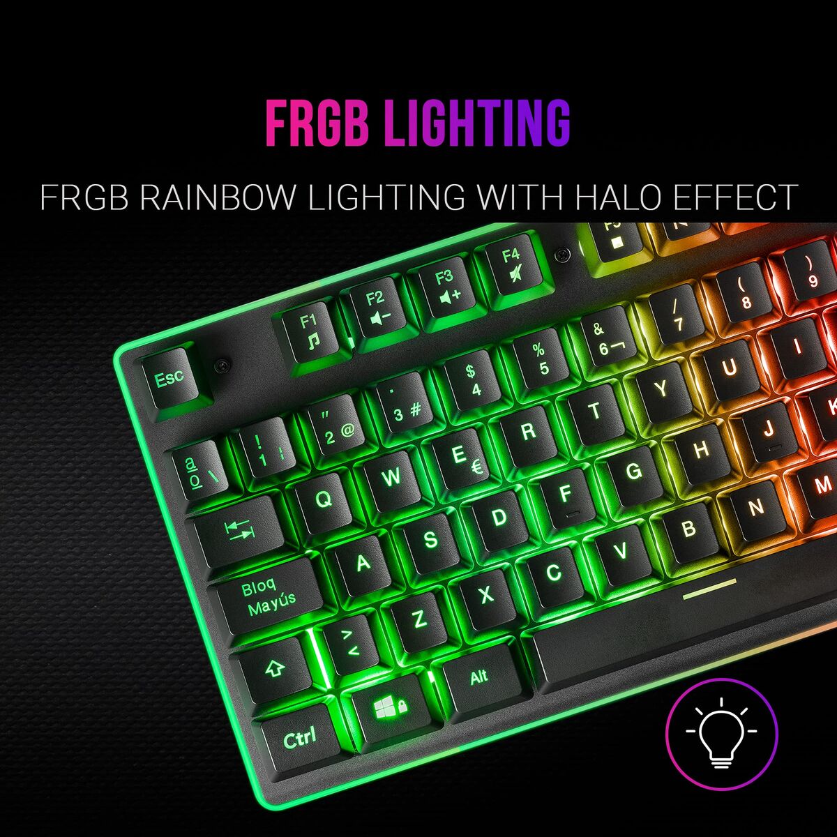 Tastatură și Mouse Gaming Mars Gaming MCPXBES Negru Qwerty Spaniolă
