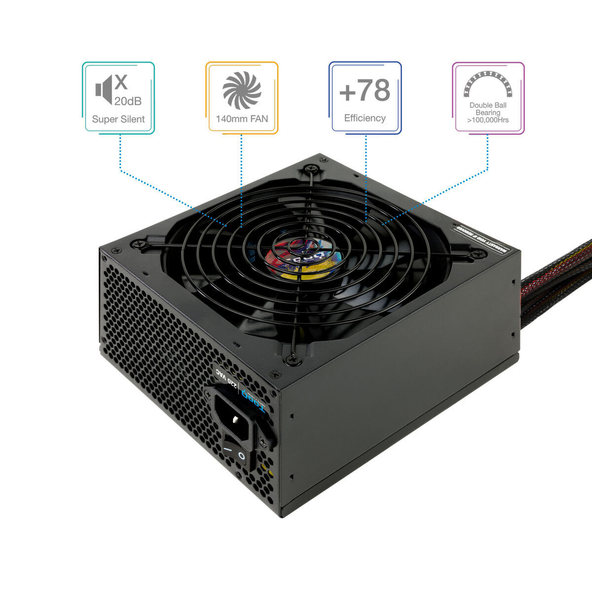 Sursă de Alimentare TooQ TQAPOLO-750SP ATX 750 W CE - RoHS