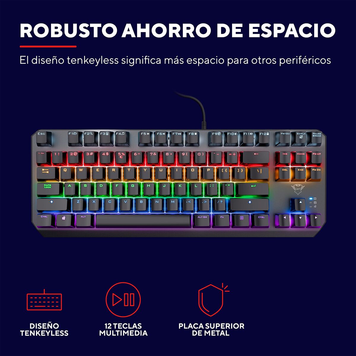 Tastatură Gaming Trust 24407 GXT834 Negru