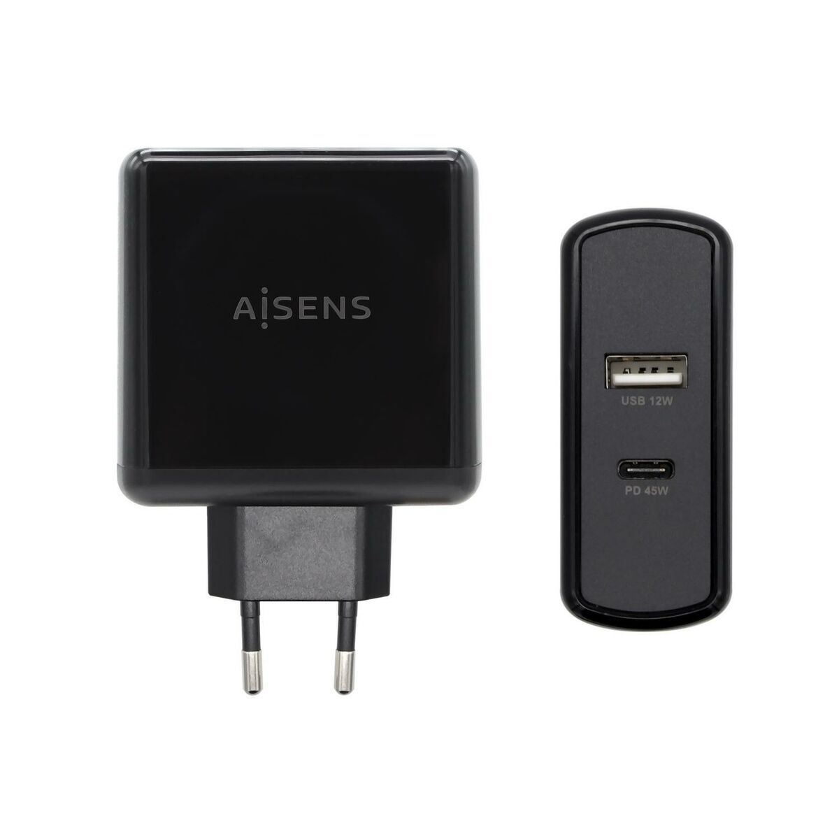 Încărcător USB Perete Aisens ASCH-2PD45A-BK 57 W Negru
