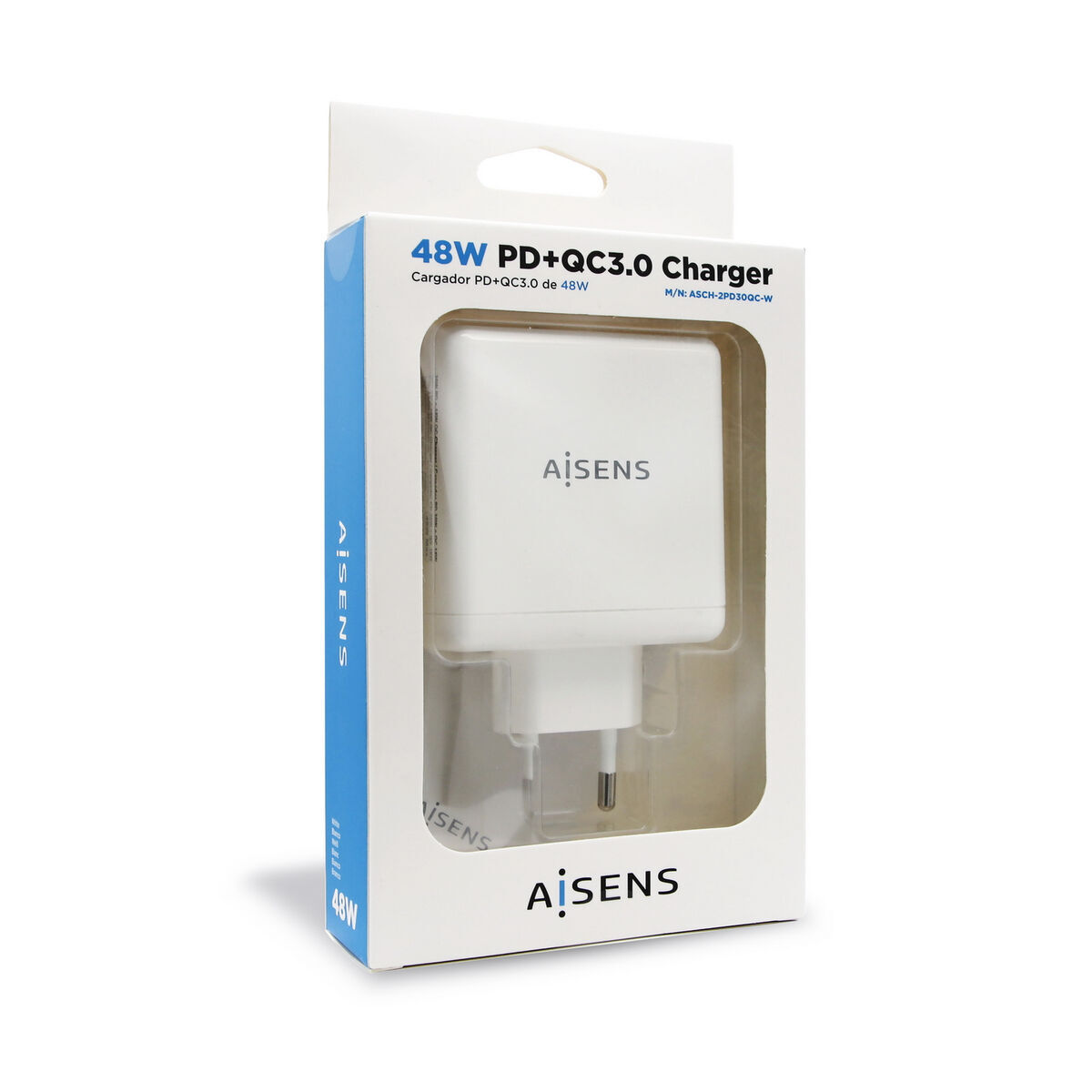 Încărcător USB Perete Aisens ASCH-2PD30QC-W 48 W Alb
